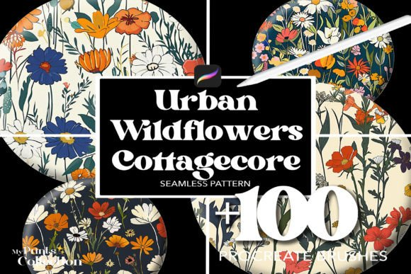 100+ Procreate Urban Wildflowers Brushes