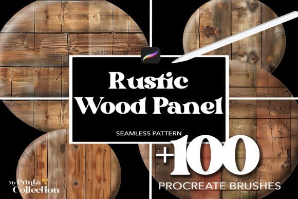 100+ Procreate Wood Rustic Panel Brushes
