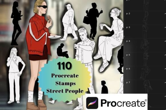 110 Procreate Street People Stamps