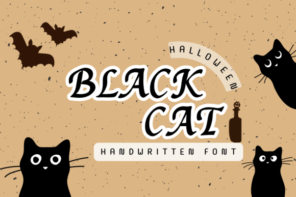 Halloween Black Cat Font
