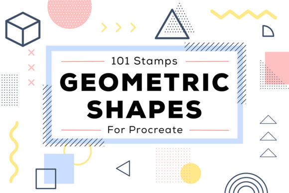 Procreate Stamp Brushes-Geometric Shapes