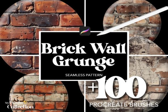 100+ Procreate Brick Wall Grunge Brushes