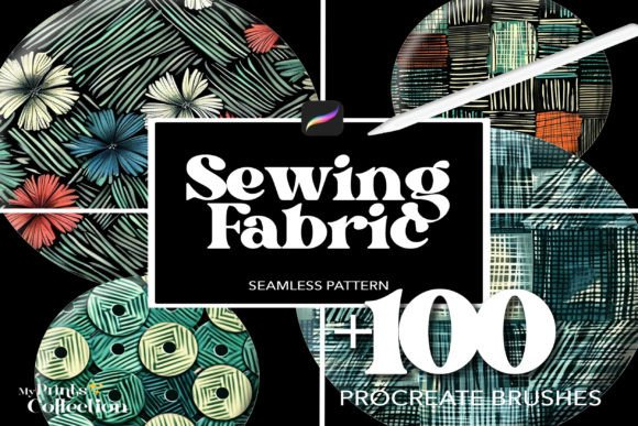 100+ Procreate Sewing Fabric Brushes