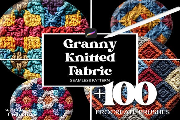 100+ Procreate Granny Knitted Fabric