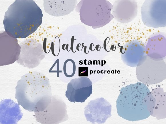 Procreate Watercolor Stamps Brushes