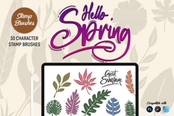 Hello Spring | Stamp Brushes