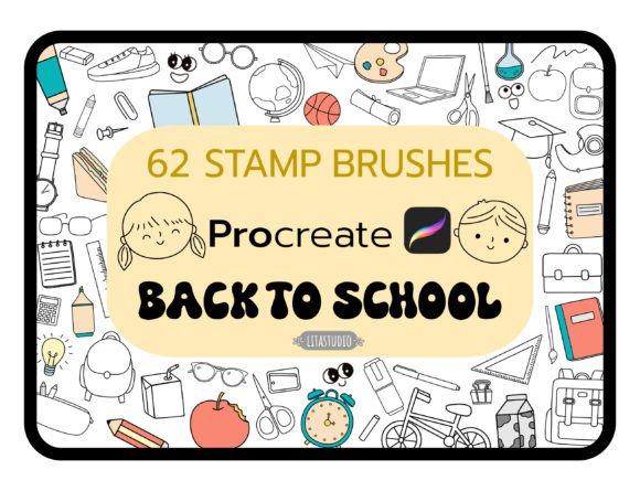 SCHOOL STAMPS, Groovy, Procreate Brushes