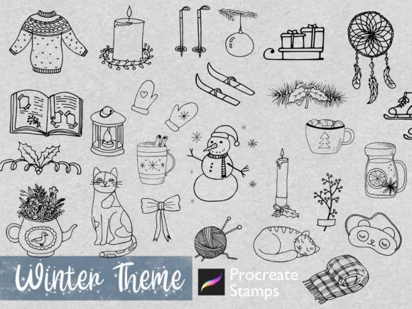 32 Procreate Stamp Brushes Collections You Must Try