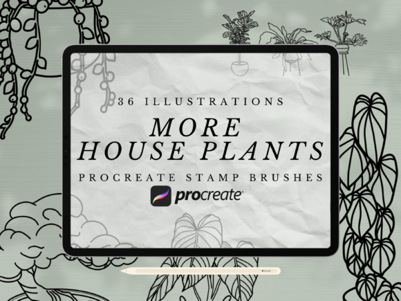 More House Plant Procreate Stamp Brushes