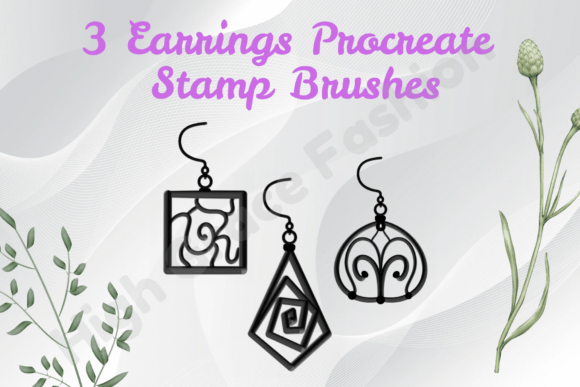 3 Earrings Stamp Procreate Brushes