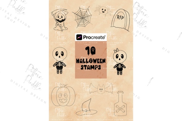 Procreate Halloween Stamps Brushes