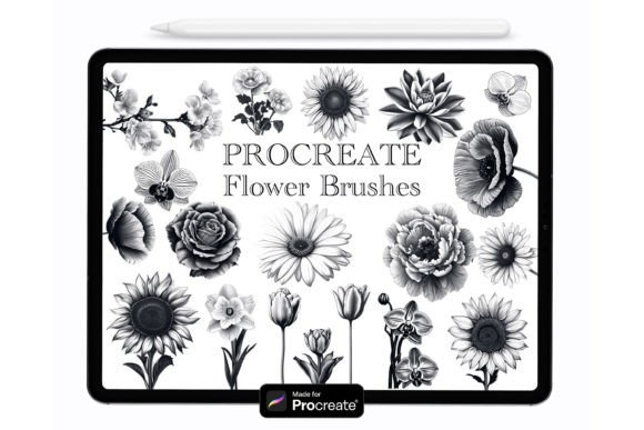 Procreate Flower Stamp Brushes
