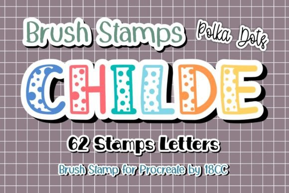 Childe Polka Dots ‪Letters Procreate‬