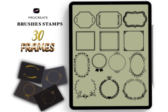 Procreate Frame Stamp Brushes