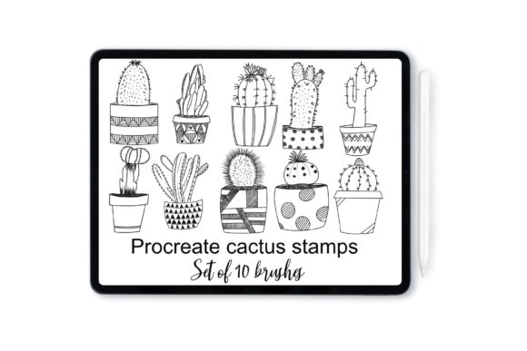 Procreate Cactus Stamp Brushes for IPad