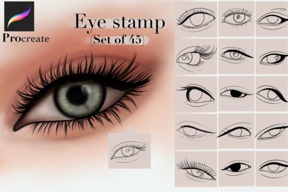 Procreate Eye Stamp Brushes