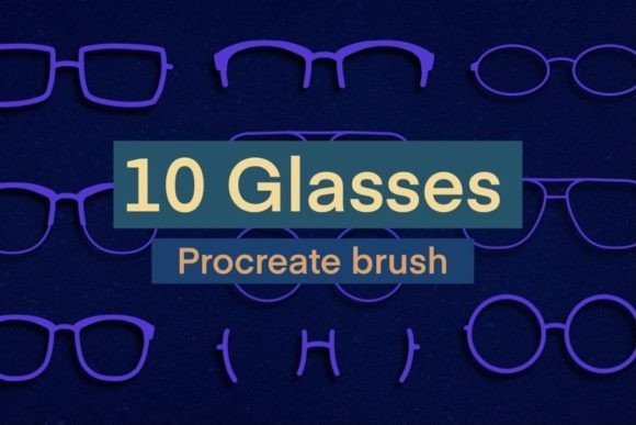 Procreate Glasses Stamp Brushes Set