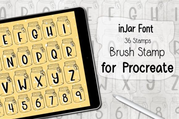 InJar Font ‪Procreate Brush Stamp‬
