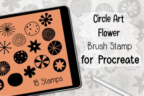 Circle Art Flower Stamp Brush Procreate