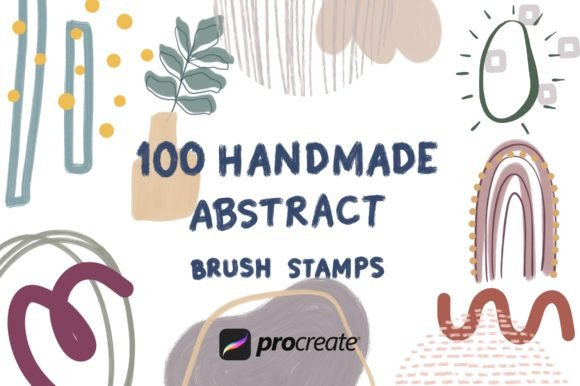 100Abstract Brush Stamps for Procreate