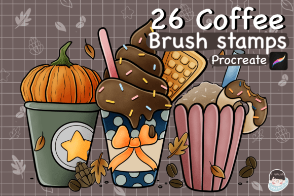 26 Coffee Procreate Stamps | Coffee Proc