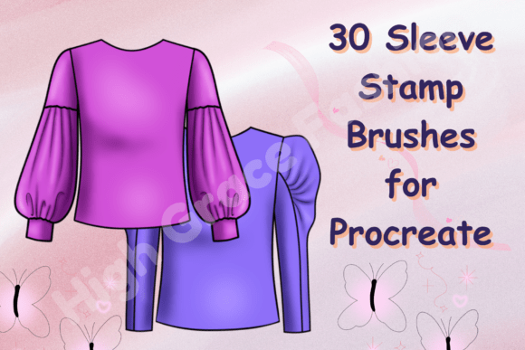 30 Sleeve Stamp Brushes for Procreate