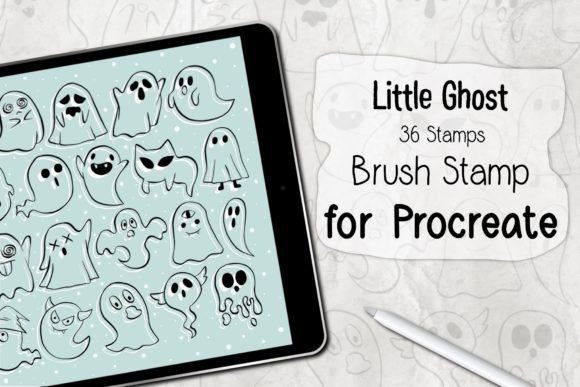 Little Ghost‪ Procreate Brush Stamp‬