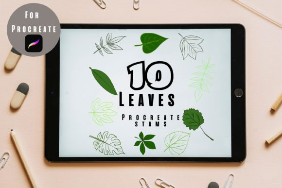 Procreate Leaves Stamps, Procreate Brush
