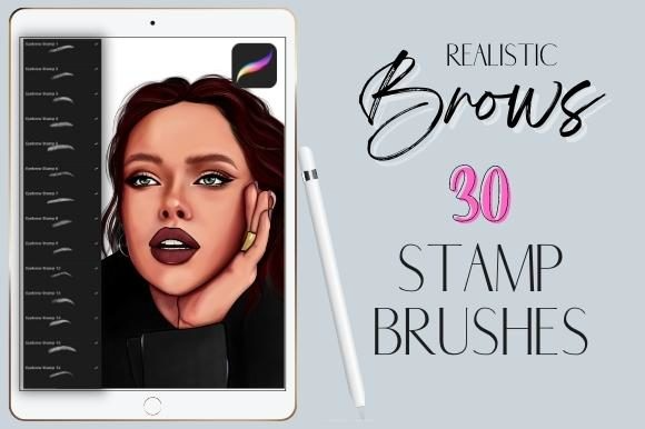 Procreate Eye Brows Stamp Brushes Set