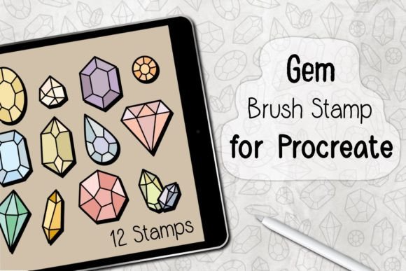 ‪Gem | Procreate Brush Stamp‬
