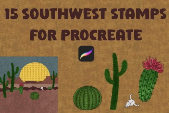 15 Southwest Stamps for Procreate