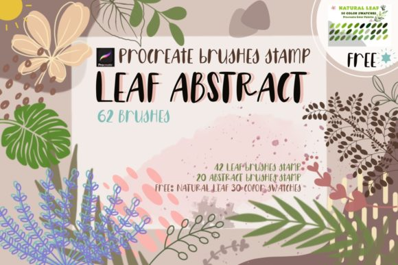 Leaf Abstract Procreate Brushes Stamp