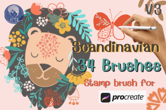 Scandinavian V3 Stamp Brushes Procreate