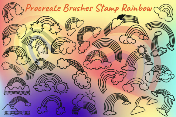 Procreate Brushes Stamp Rainbow