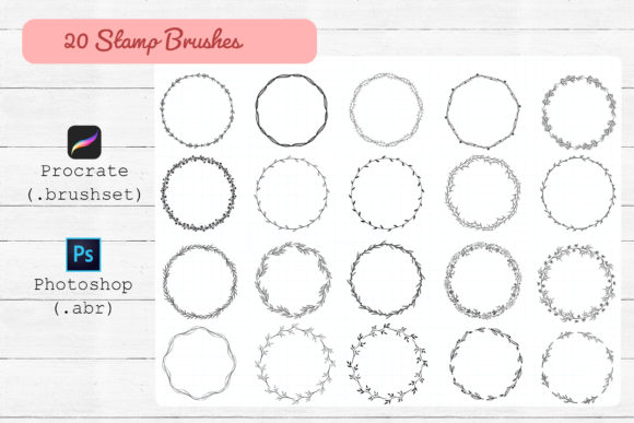 Procreate and Photoshop Stamp Brushes.