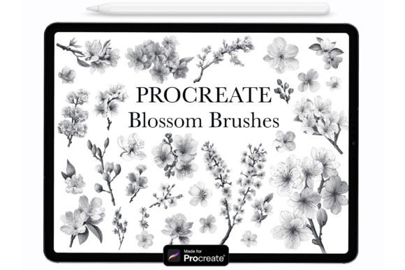 Procreate Floral Blossom Stamp Brushes
