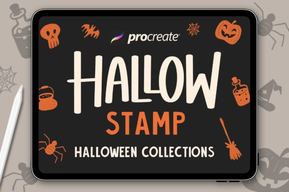 Hallow Stamp Procreate Brushes
