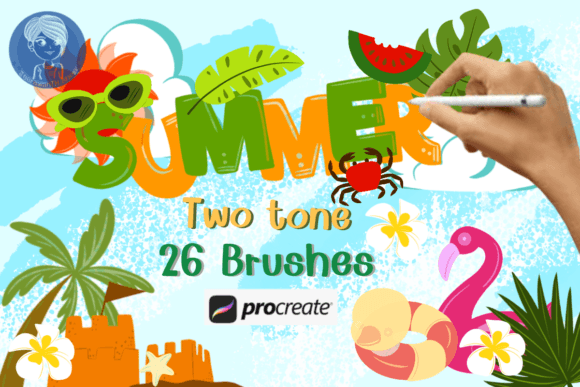 Summer Set Procreate Brushes Stamp