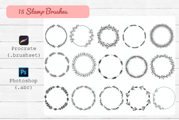 Procreate and Photoshop Stamp Brushes.