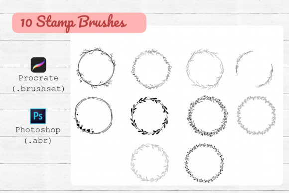 Procreate and Photoshop Stamp Brushes