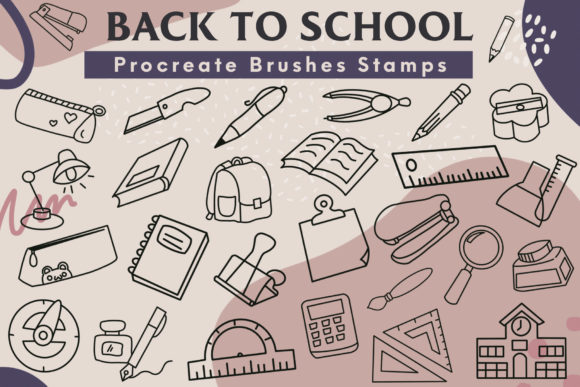 Procreate Brushes Stamp Back to School