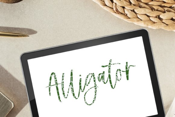 Alligator Procreate Lettering Brush