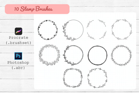 Procreate and Photoshop Stamp Brushes.