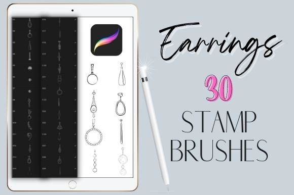 Procreate Earrings Jewelry Stamp Brushes