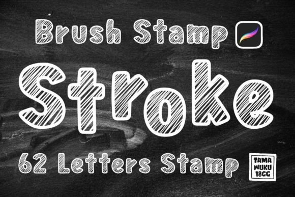 Stroke Letters‪ | Procreate Stamp‬