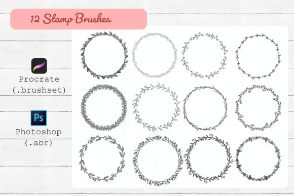 Procreate and Photoshop Stamp Brushes.