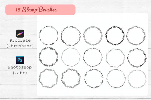 Procreate and Photoshop Stamp Brushes.