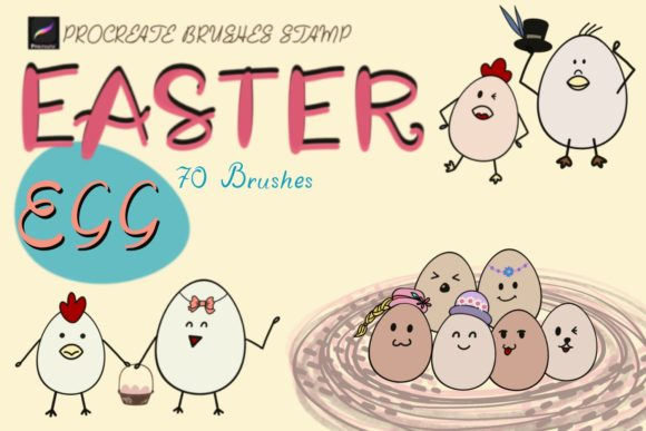 EASTER EGG Procreate Brushes Stamp
