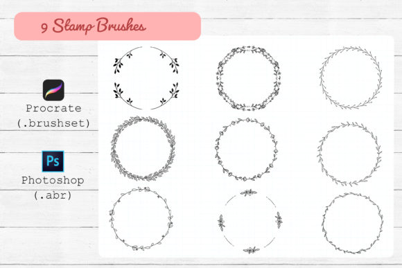 Procreate and Photoshop Stamp Brushes.