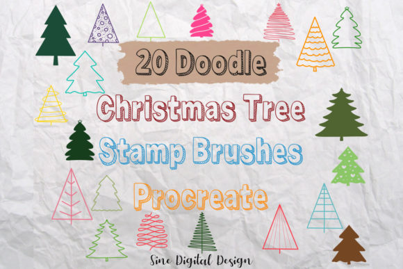 Procreate Christmas Tree Stamp Brushes